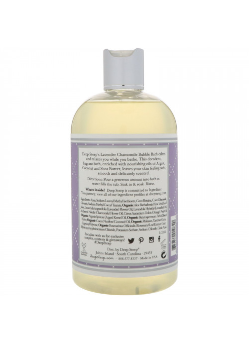 Deep Steep, Bubble Bath, Lavender - Chamomile, 17 fl oz (503 ml)