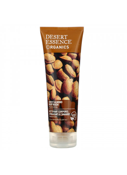 Desert Essence, Organics, Body Wash, Sweet Almond, 8 fl oz (237 ml)