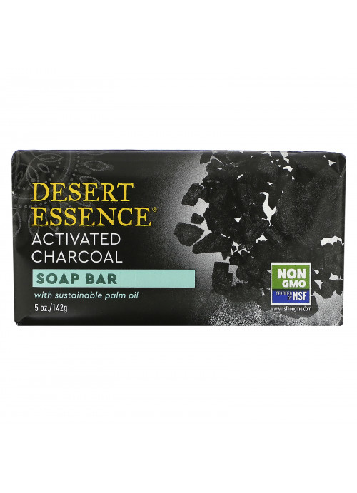 Desert Essence, Soap Bar, Activated Charcoal, 5 oz (142 g)