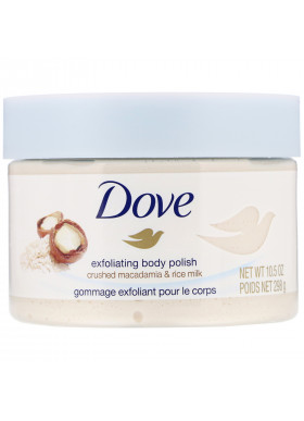 Dove, Exfoliating Body Polish, Crushed Macadamia & Rice Milk, 10.5 oz (298 g)