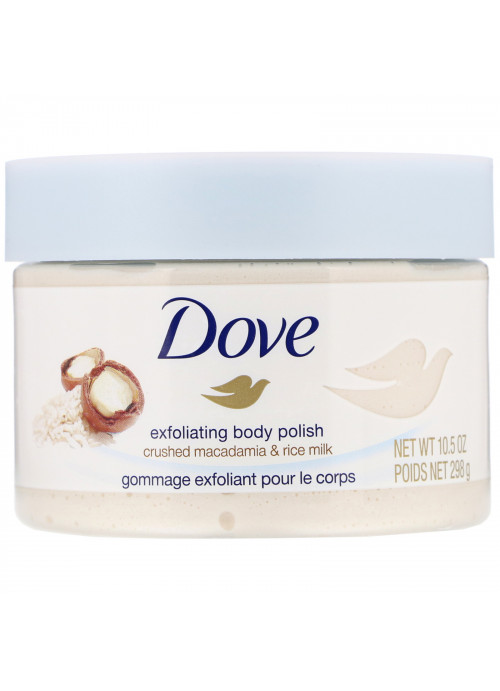Dove, Exfoliating Body Polish, Crushed Macadamia & Rice Milk, 10.5 oz (298 g)
