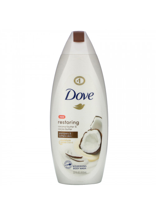 Dove, Nourishing Body Wash, Restoring, Coconut Butter & Cocoa Butter, 22 fl oz (650 ml)