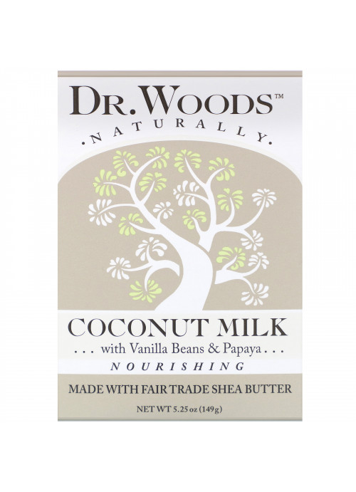 Dr. Woods, Bar Soap, Coconut Milk, 5.25 oz (149 g)