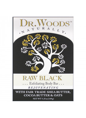 Dr. Woods, Body Bar, Raw Black, 5.25 oz (149 g)