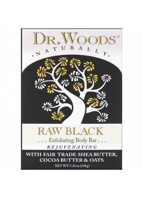 Dr. Woods, Body Bar, Raw Black, 5.25 oz (149 g)