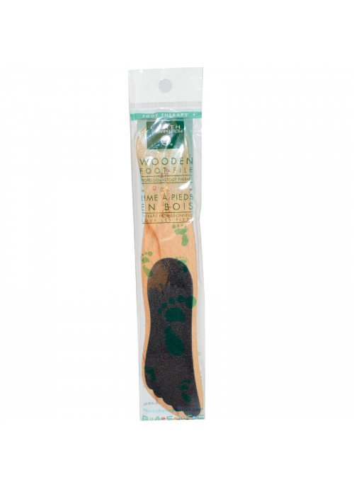Earth Therapeutics, Basics, Wooden Foot File, 1 File