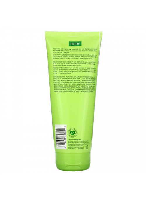 Freeman Beauty, Deep Cleansing Body Sugar Scrub, Green Tea, 6 fl oz (175 ml)
