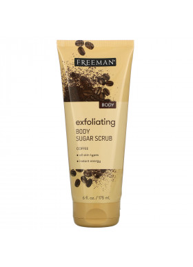 Freeman Beauty, Exfoliating Body Sugar Scrub, Coffee, 6 fl oz (175 ml)