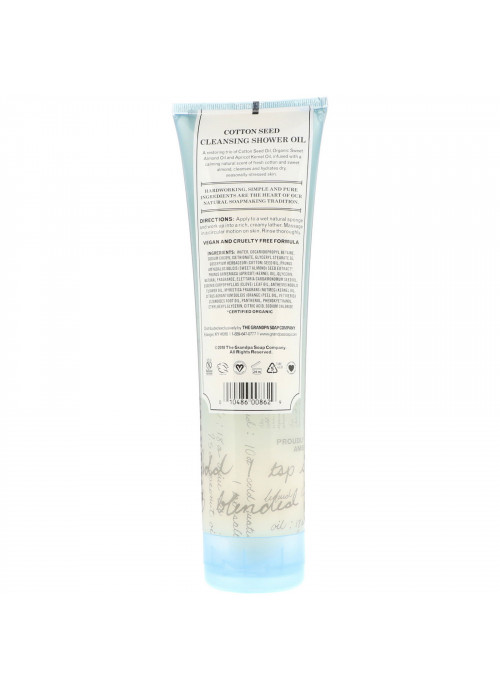 Grandpa's, Cotton Seed Cleansing Shower Oil, Nourish, 9.5 fl oz (280 ml)