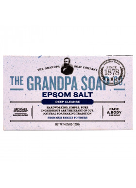 Grandpa's, Face & Body Bar Soap, Deep Cleanse, Epsom Salt, 4.25 oz (120 g)