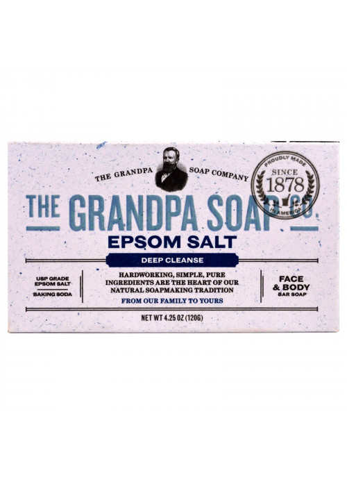 Grandpa's, Face & Body Bar Soap, Deep Cleanse, Epsom Salt, 4.25 oz (120 g)