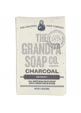 Grandpa's, Face & Body Bar Soap, Detoxify, Charcoal, 1.35 oz (38 g)