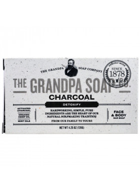Grandpa's, Face & Body Bar Soap, Detoxify, Charcoal, 4.25 oz (120 g)