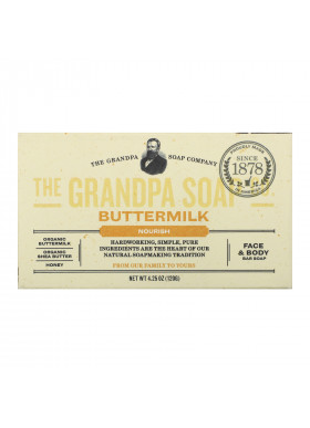 Grandpa's, Face & Body Bar Soap, Nourish, Buttermilk, 4.25 oz (120 g)