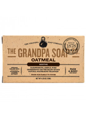Grandpa's, Face & Body Bar Soap, Soothe, Oatmeal, 4.25 oz (120 g)