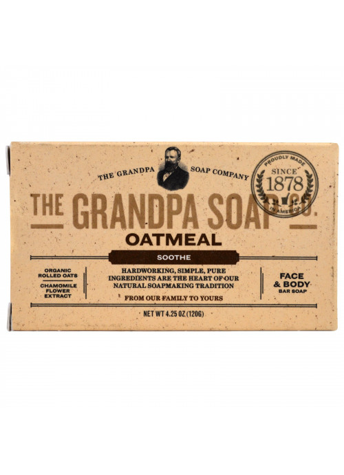 Grandpa's, Face & Body Bar Soap, Soothe, Oatmeal, 4.25 oz (120 g)
