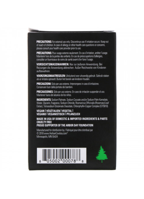 Herban Cowboy, Milled Soap, Forest, 5 oz (140 g)