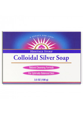 Heritage Store, Colloidal Silver Soap, 3.5 oz (100 g)