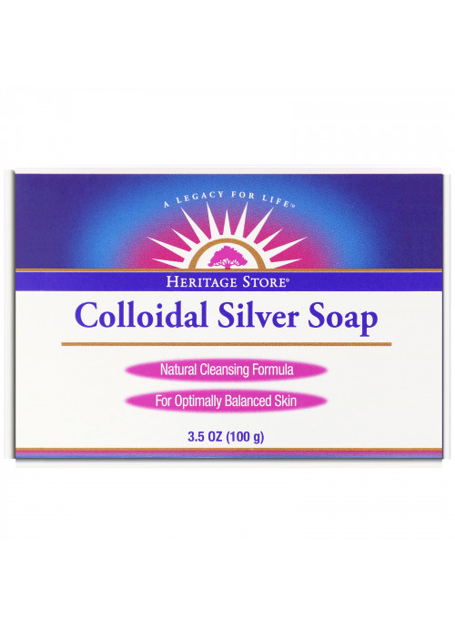 Heritage Store, Colloidal Silver Soap, 3.5 oz (100 g)