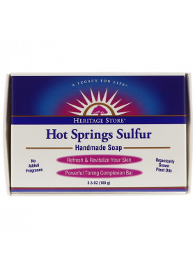 Heritage Store, Hot Springs Sulfur Handmade Soap, 3.5 oz (100 g)