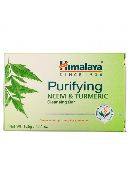 Himalaya, Purifying Cleansing Bar, Neem & Turmeric, 4.41 oz (125 g)