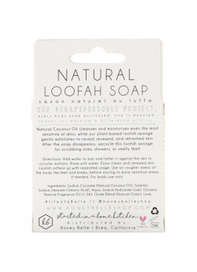 Honey Belle, Natural Loofah Soap, Rose, 5 oz (140 g)