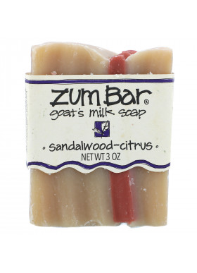 Indigo Wild, Zum Bar, Goat's Milk Soap, Sandalwood-Citrus, 3 oz Bar