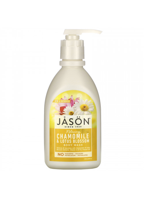 Jason Natural, Body Wash, Relaxing Chamomile & Lotus Blossom, 30 fl oz (887 ml)