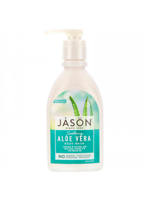Jason Natural, Pure Natural Body Wash, Soothing Aloe Vera, 30 fl oz (887 ml)