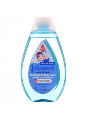 Johnson & Johnson, Kids, Clean & Fresh, Shampoo & Body Wash, 13.6 fl oz (400 ml)