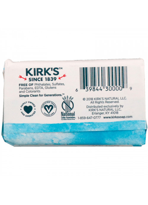 Kirk's, 100% Premium Coconut Oil Gentle Castile Soap, Original Fresh Scent, 1.13 oz (32 g)