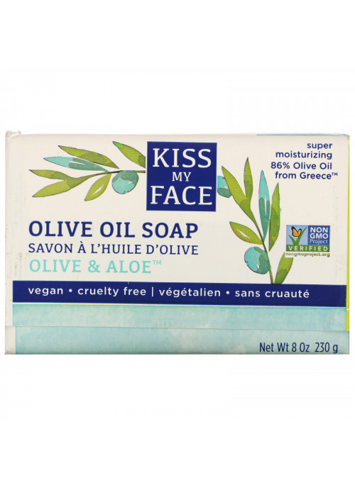 Kiss My Face, Olive Oil Soap, Olive & Aloe, 8 oz (230 g)