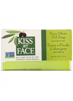 Kiss My Face, Pure Olive Oil Soap, Fragrance Free, 4 oz (115 g)