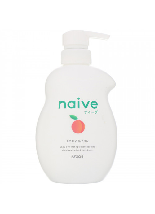 Kracie, Naive, Body Wash, Peach, 17.9 fl oz (530 ml)