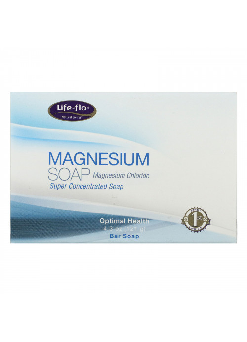 Life-flo, Magnesium Soap, Magnesium Chloride, Super Concentrated Bar Soap, 4.3 oz (121 g)