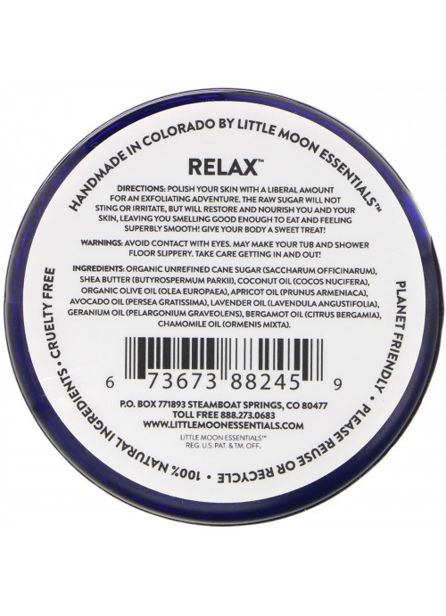Little Moon Essentials, Relax, Floral Bath and Shower Sugar Exfoliant, 2 oz (56 g)