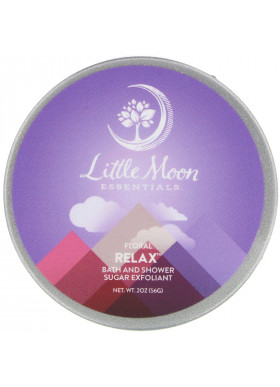 Little Moon Essentials, Relax, Floral Bath and Shower Sugar Exfoliant, 2 oz (56 g)