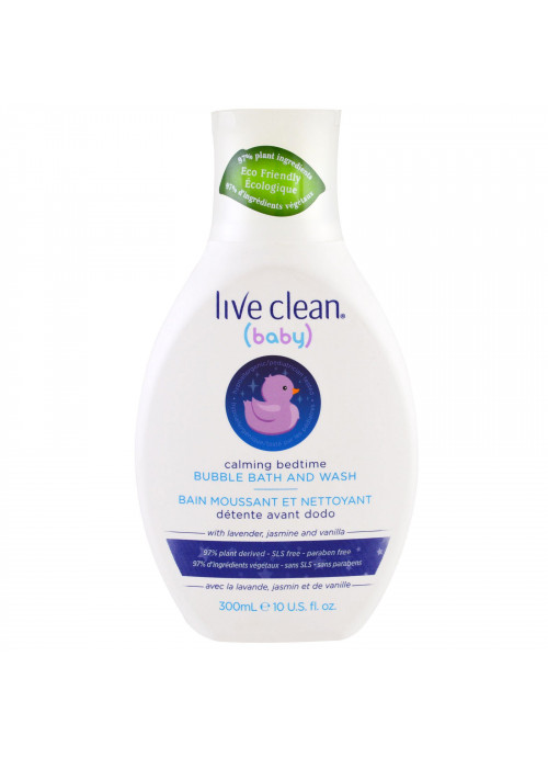 Live Clean, Baby, Calming Bedtime, Bubble Bath & Wash, 10 fl oz (300 ml)