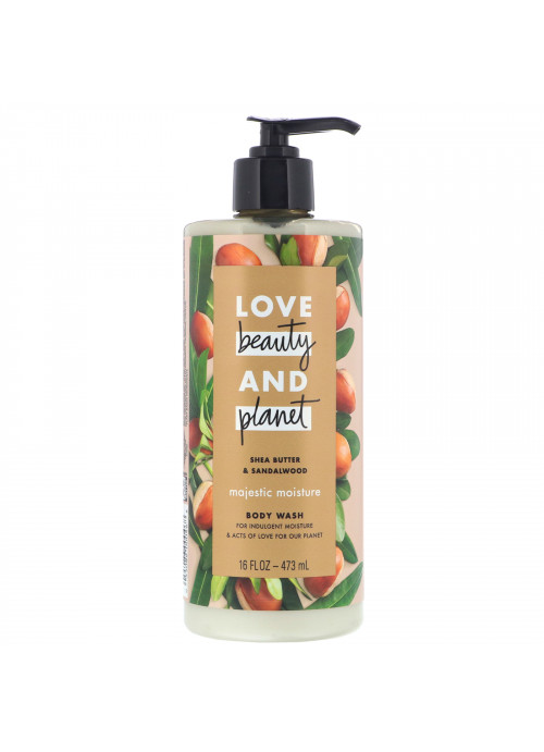 Love Beauty and Planet, Majestic Moisture Body Wash, Shea Butter & Sandalwood, 16 fl oz (473 ml)