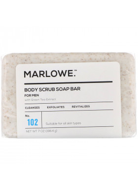 Marlowe, Men's Body Scrub Soap Bar, No. 102, 7 oz (198.4 g)