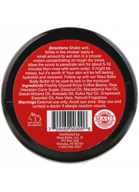 Maui Babe, Coffee Scrub, 8 oz