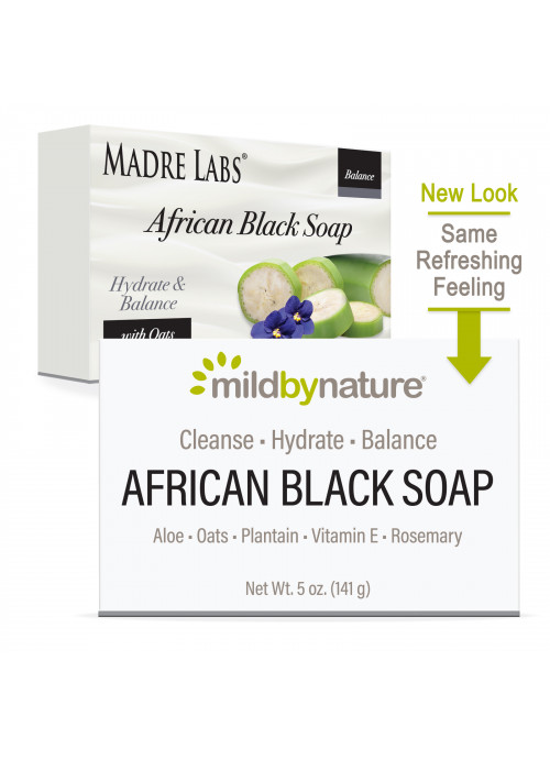Mild By Nature, African Black, Bar Soap, With Oats & Plaintains, 5 oz (141 g)