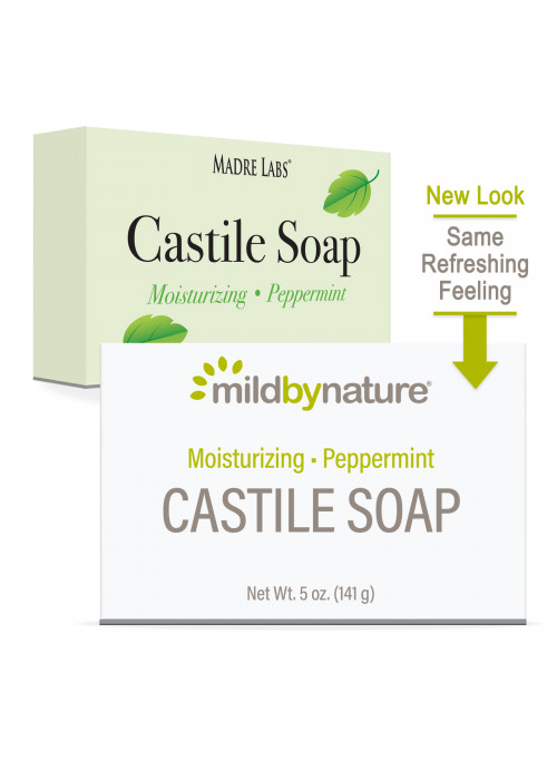 Mild By Nature, Castile Soap Bar, Peppermint, 5 oz (141 g)
