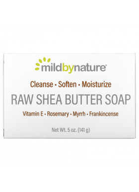 Mild By Nature, Raw Shea Butter, Bar Soap, with Vitamin E, Rosemary, Myrrh & Frankincense, 5 oz (141 g)