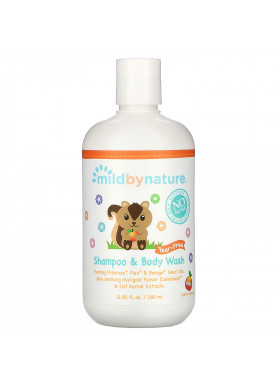 Mild By Nature, Tear-Free Baby Shampoo & Body Wash, Peach, 12.85 fl oz (380 ml)