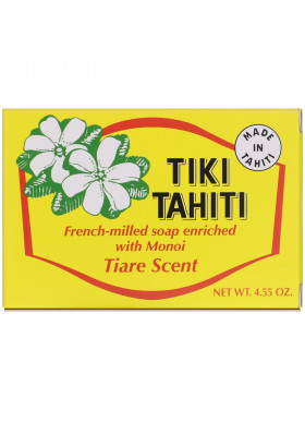Monoi Tiare Tahiti, French-Milled Soap Enriched with Monoi, Tiare Scent, 4.55 oz (130 g)