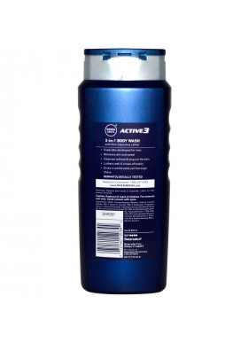 Nivea, Men, 3-in-1 Body Wash, Active 3, 16.9 fl oz (500 ml)