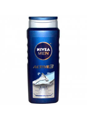 Nivea, Men, 3-in-1 Body Wash, Active 3, 16.9 fl oz (500 ml)