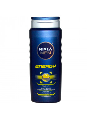 Nivea, Men 3-in-1 Body Wash, Energy, 16.9 fl oz (500 ml)