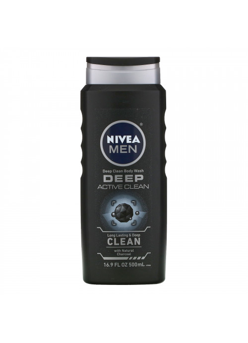 Nivea, Men, Deep Clean Body Wash, Deep Active Clean, 16.9 fl oz (500 ml)